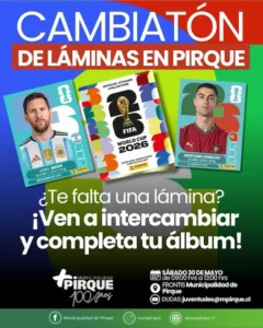 cambiaton laminas del album del mundial en pirque